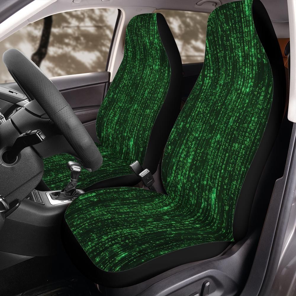 Matrix Digital Code Front Car Seat Cover Universal Fit For Car SUV Truck Protector