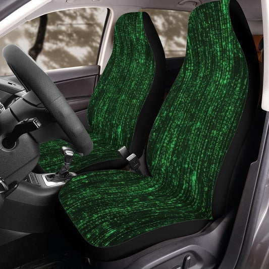 Matrix Digital Code Front Car Seat Cover Universal Fit For Car SUV Truck Protector