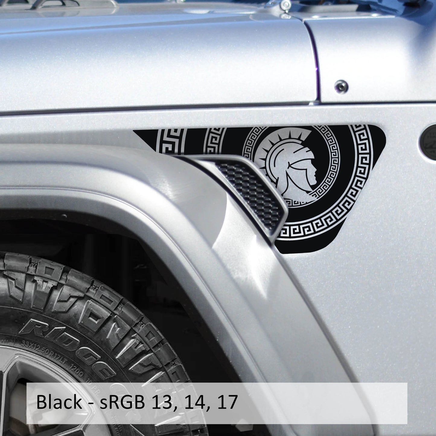 Roman Centurion Decal Fender Vent Vinyl Decal - Fits Jeep Wrangler JL/Jeep Gladiator JT 2018+
