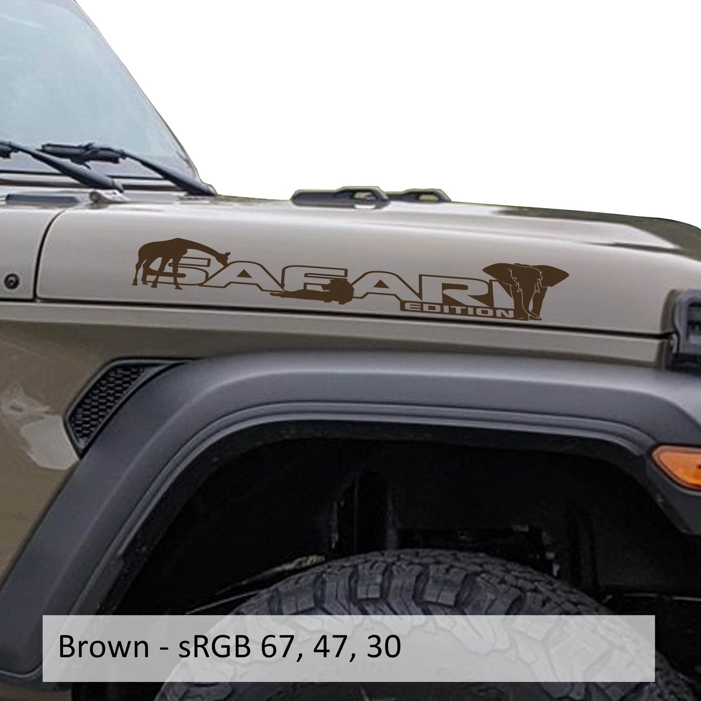 Safari Edition Side Hood Vinyl Decal Set (Pair)