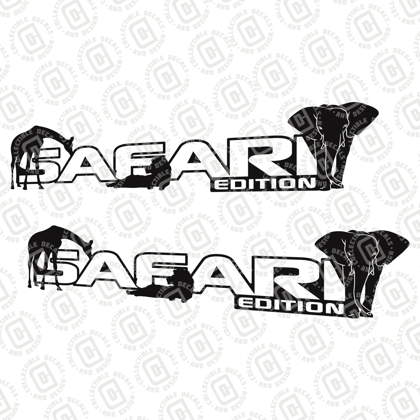 Safari Edition Side Hood Vinyl Decal Set (Pair)