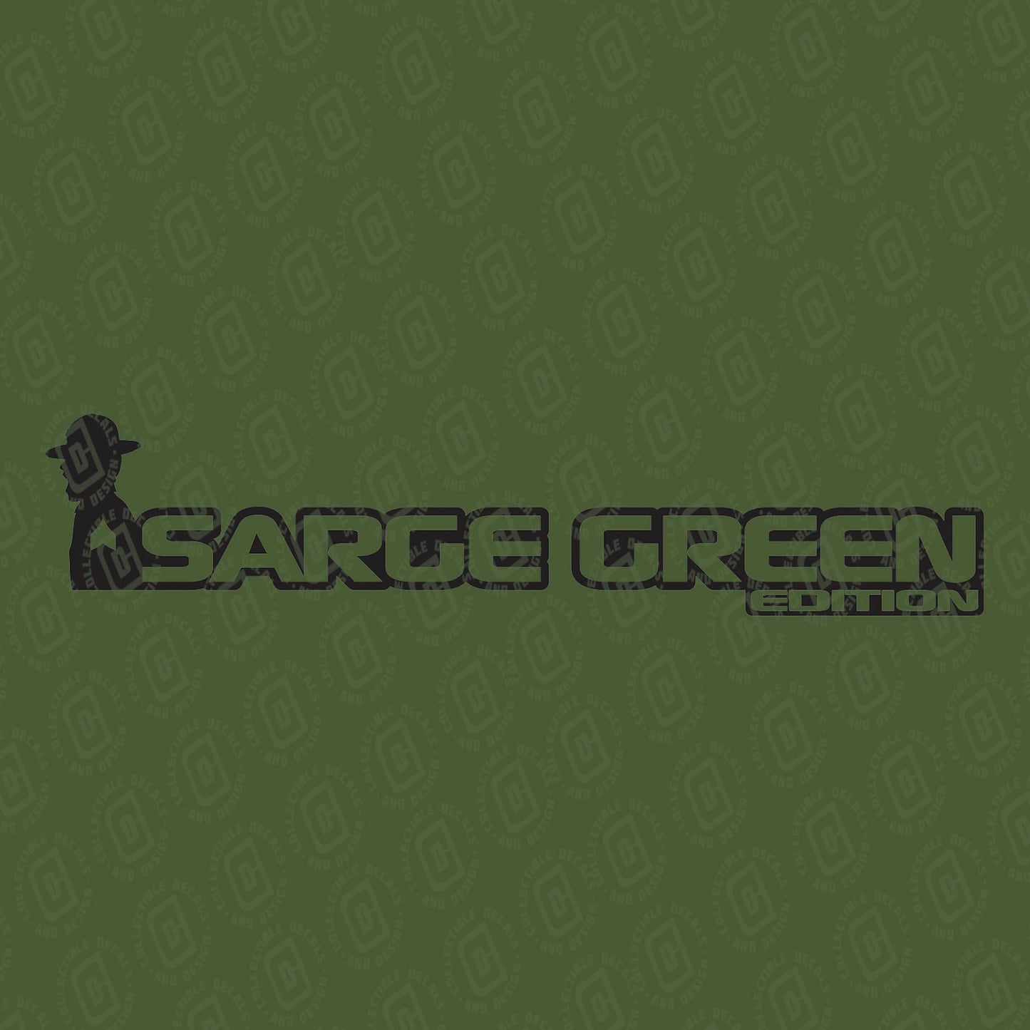 Sarge Green Edition Side Hood Vinyl Decal (Pair)