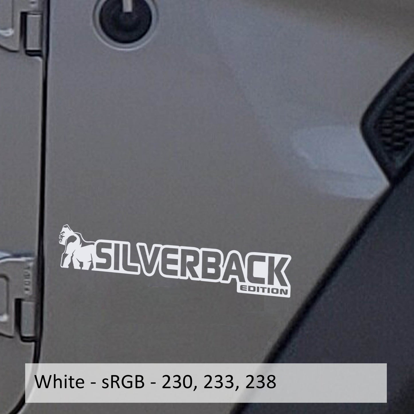 Silverback Edition Decal (Pair) Fender Decals For Wrangler/Gladiator JL/JT