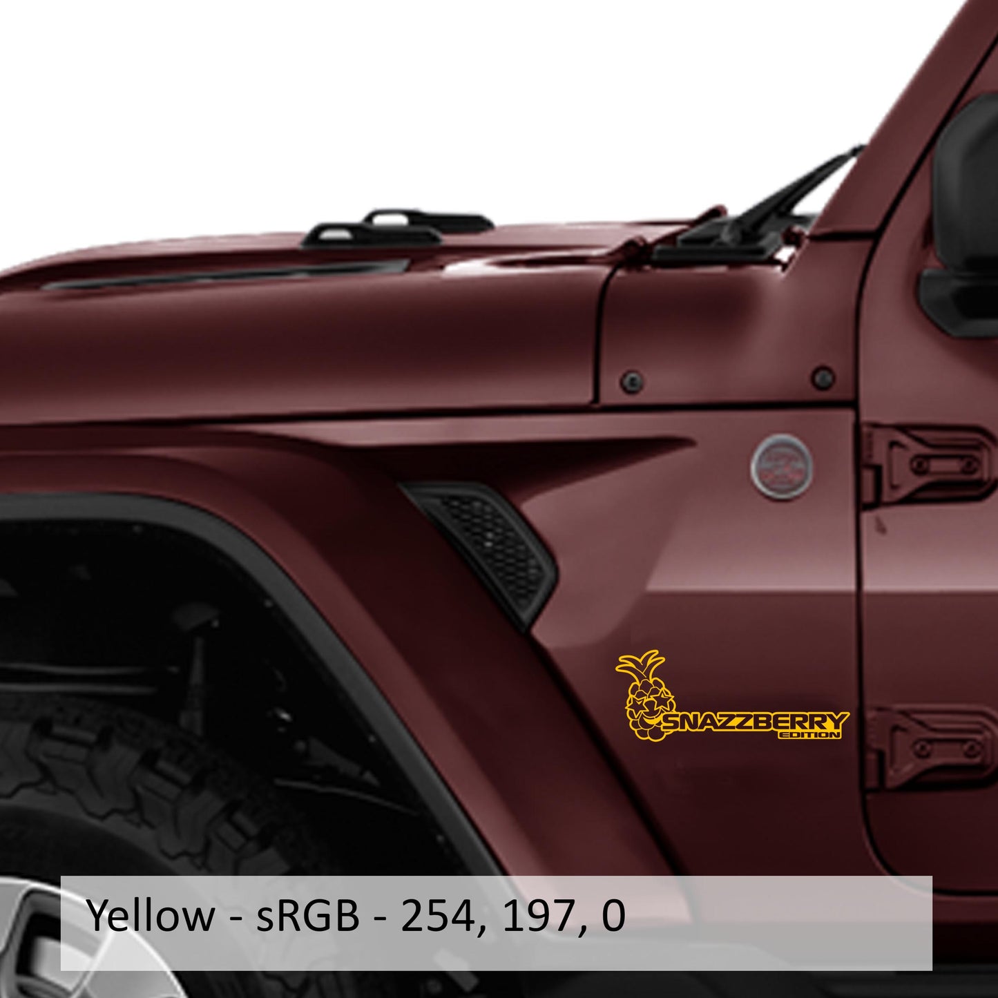 Snazzberry Edition Decal (Pair) Fender Decals For Wrangler/Gladiator JL/JT