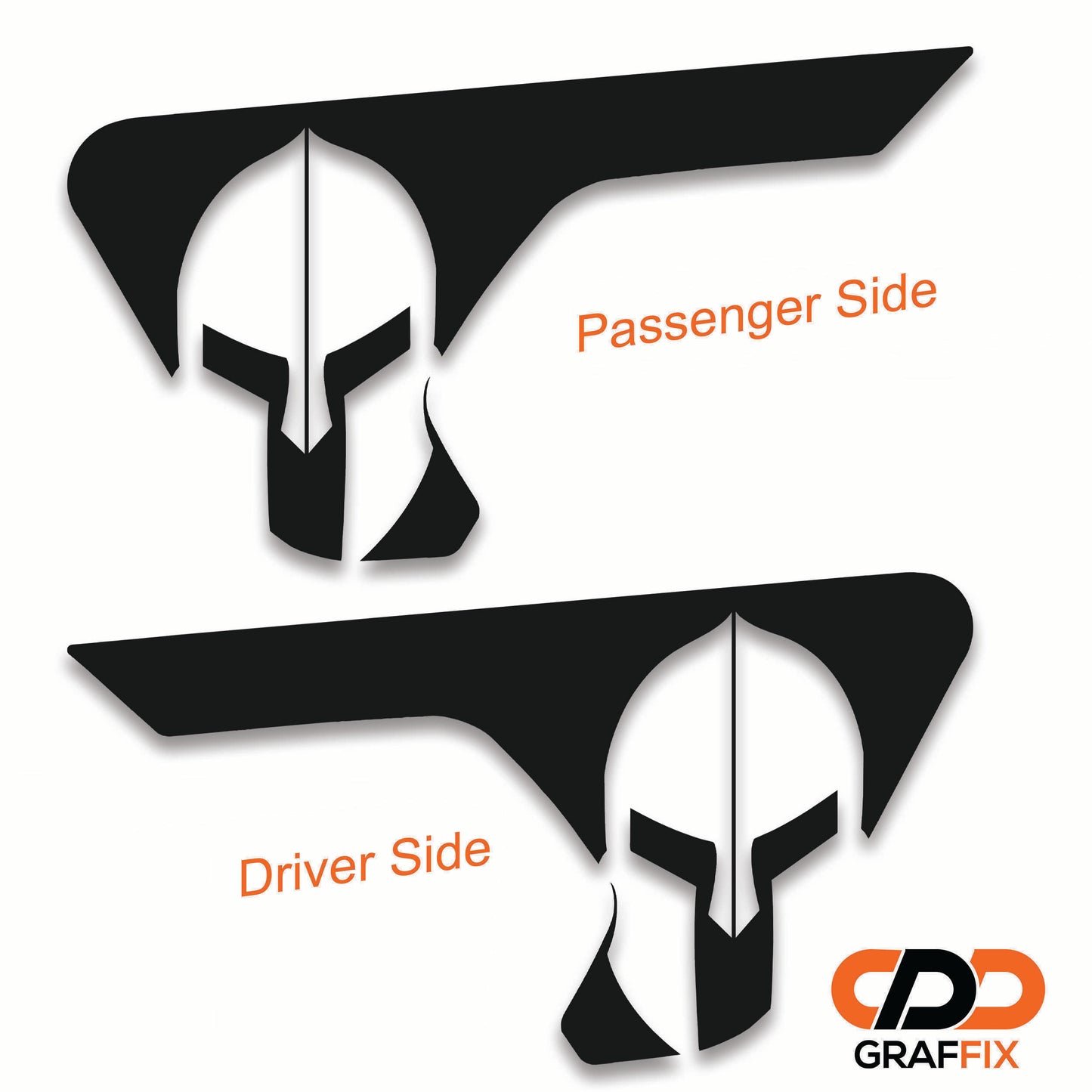Spartan Helmet Fender Vent Vinyl Transfer Decal - Fits Jeep Wrangler JL/Jeep Gladiator JT 2018+