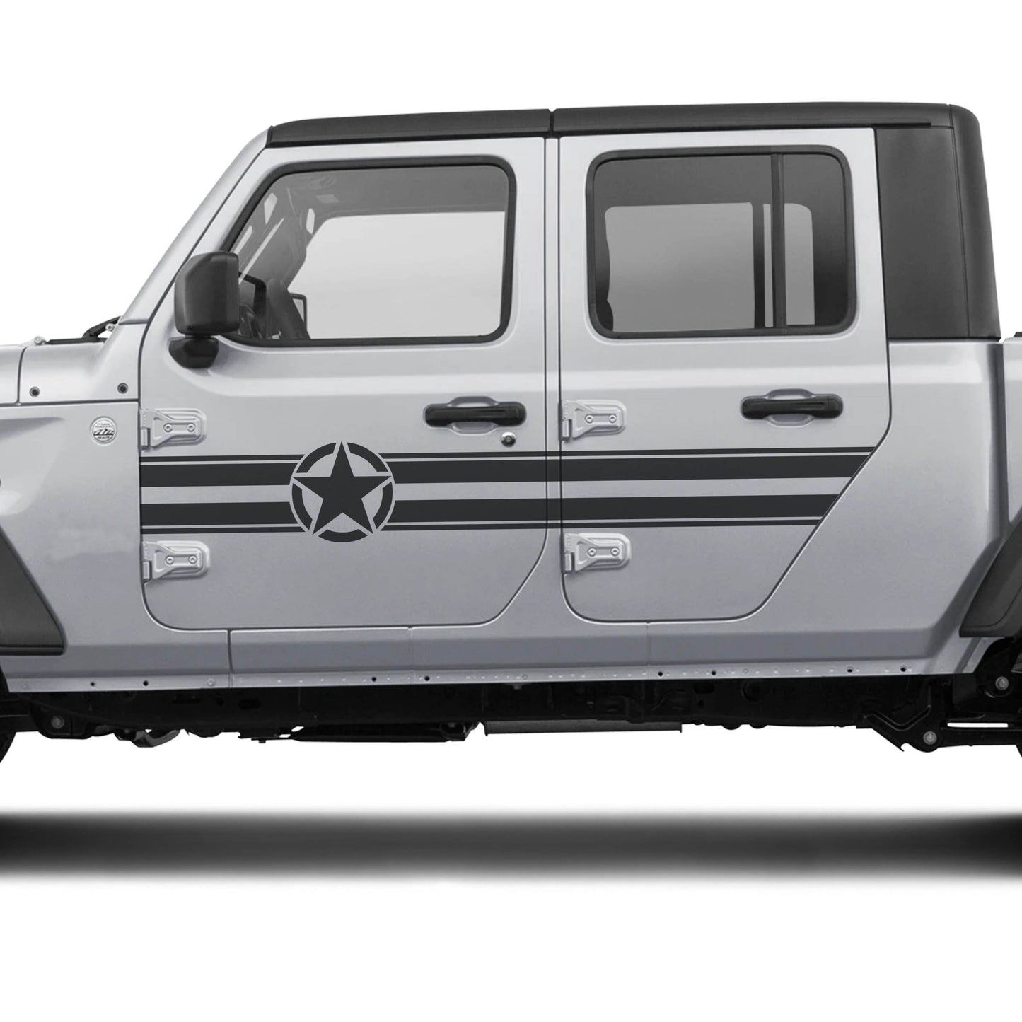 Star & Stripes Side Door Graphic Vinyl Decals - Fits Jeep Wrangler JLU 2018+/Fits Jeep Gladiator JT 2020+