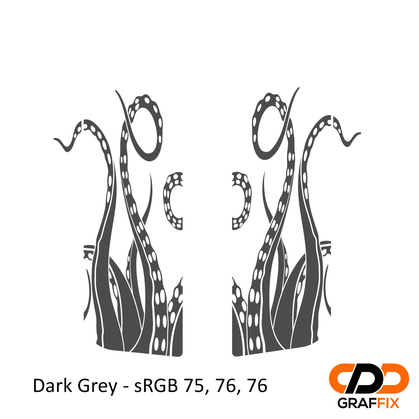 Tentacle Pattern Side Window Vinyl Decal Set - Fits 2006-2017 Jeep Wrangler JKU Models