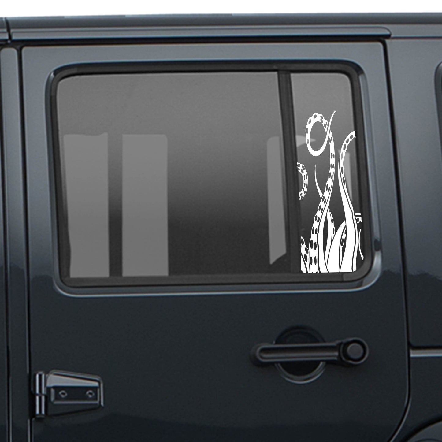 Tentacle Pattern Side Window Vinyl Decal Set - Fits 2006-2017 Jeep Wrangler JKU Models