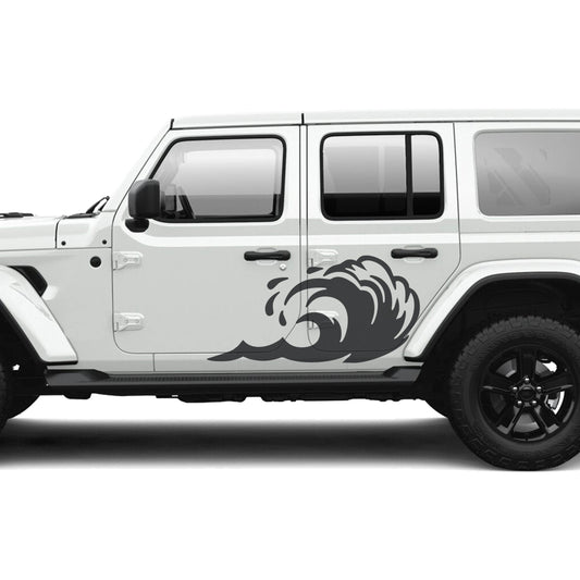 Tidal Wave Panel Vinyl Graphic Kit - Fits Jeep Wrangler JLU&JT 2018+