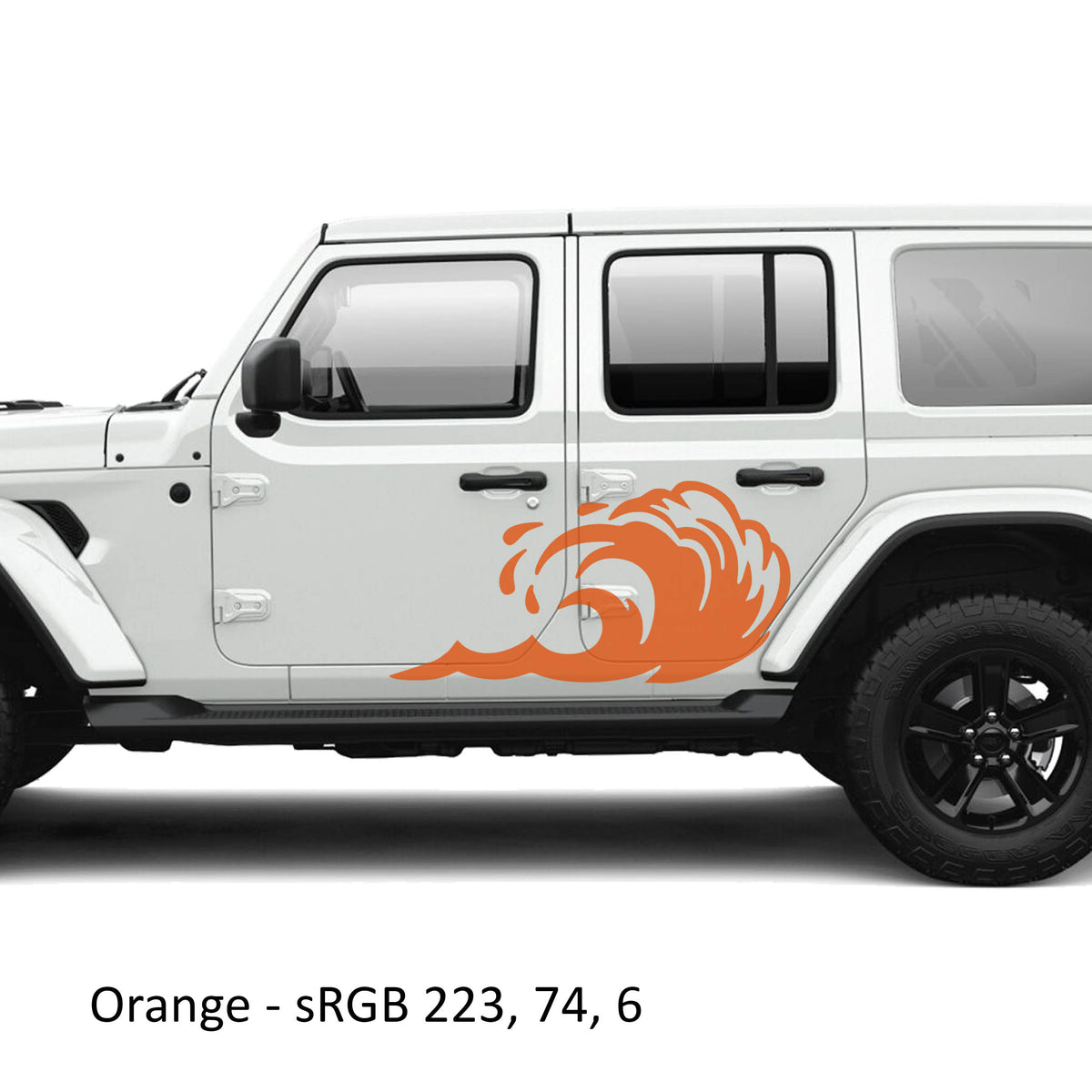 Tidal Wave Panel Vinyl Graphic Kit - Fits Jeep Wrangler JLU&JT 2018+