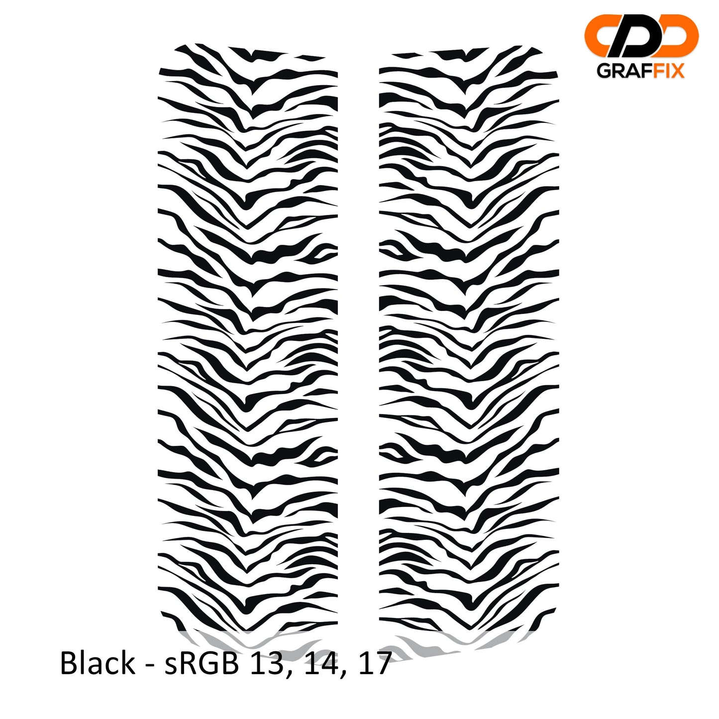 Tiger Print Pattern Side Window Vinyl Decal Set - Fits Jeep Wrangler JKU 2007 - 2018