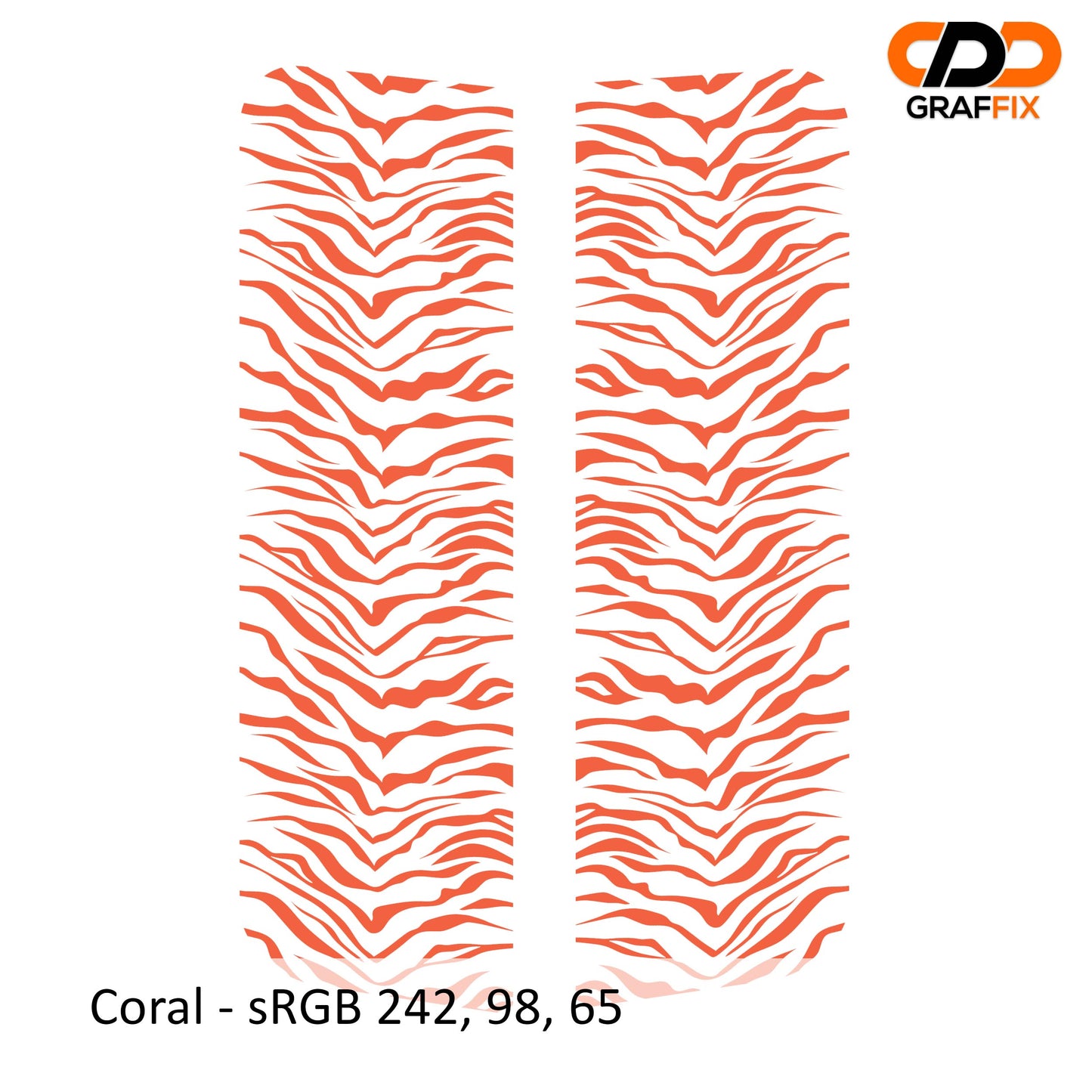 Tiger Print Pattern Side Window Vinyl Decal Set - Fits Jeep Wrangler JKU 2007 - 2018