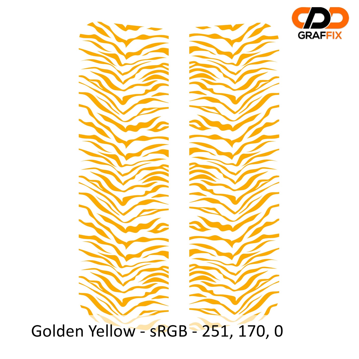 Tiger Print Pattern Side Window Vinyl Decal Set - Fits Jeep Wrangler JKU 2007 - 2018