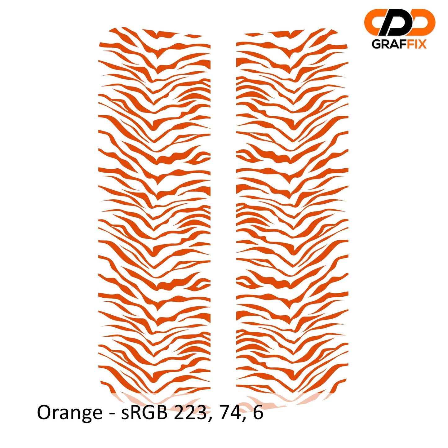 Tiger Print Pattern Side Window Vinyl Decal Set - Fits Jeep Wrangler JKU 2007 - 2018