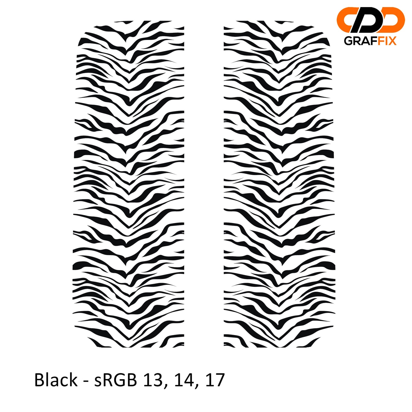 Tiger Print Pattern Side Window Vinyl Decal Set - Fits Jeep Wrangler JL 2018+/Fits Jeep Gladiator JT 2020+