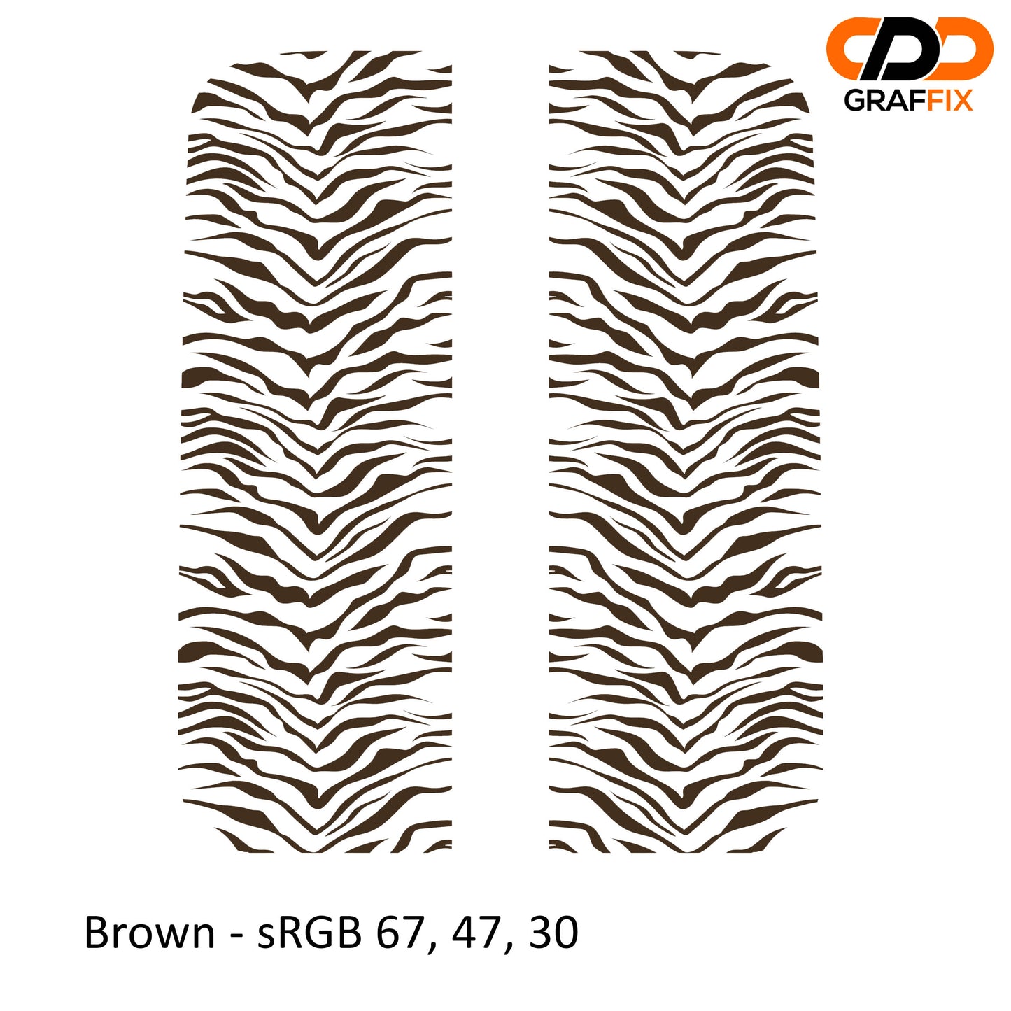 Tiger Print Pattern Side Window Vinyl Decal Set - Fits Jeep Wrangler JL 2018+/Fits Jeep Gladiator JT 2020+