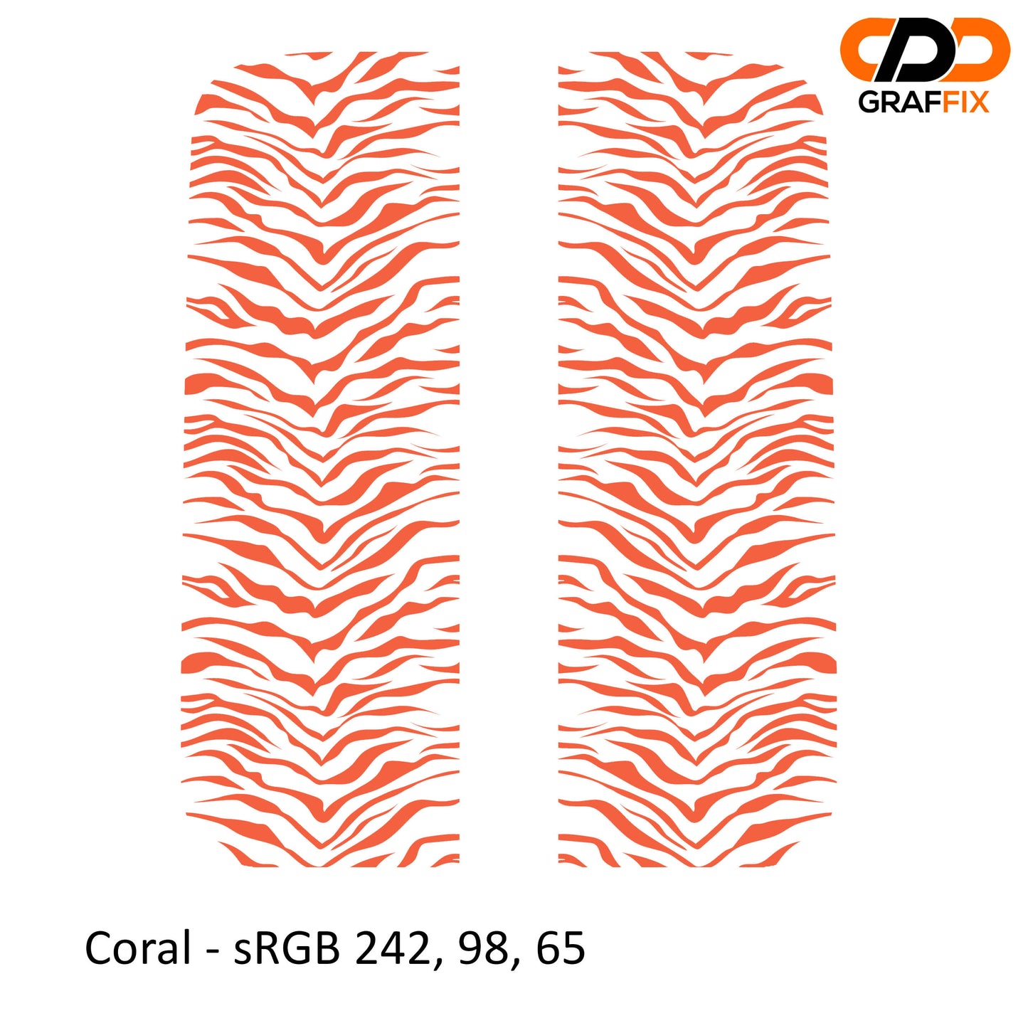 Tiger Print Pattern Side Window Vinyl Decal Set - Fits Jeep Wrangler JL 2018+/Fits Jeep Gladiator JT 2020+