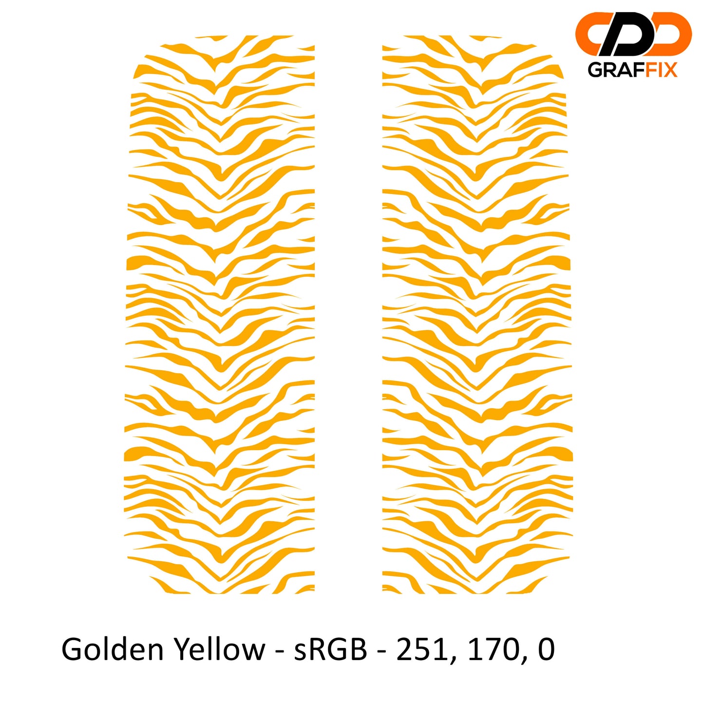 Tiger Print Pattern Side Window Vinyl Decal Set - Fits Jeep Wrangler JL 2018+/Fits Jeep Gladiator JT 2020+