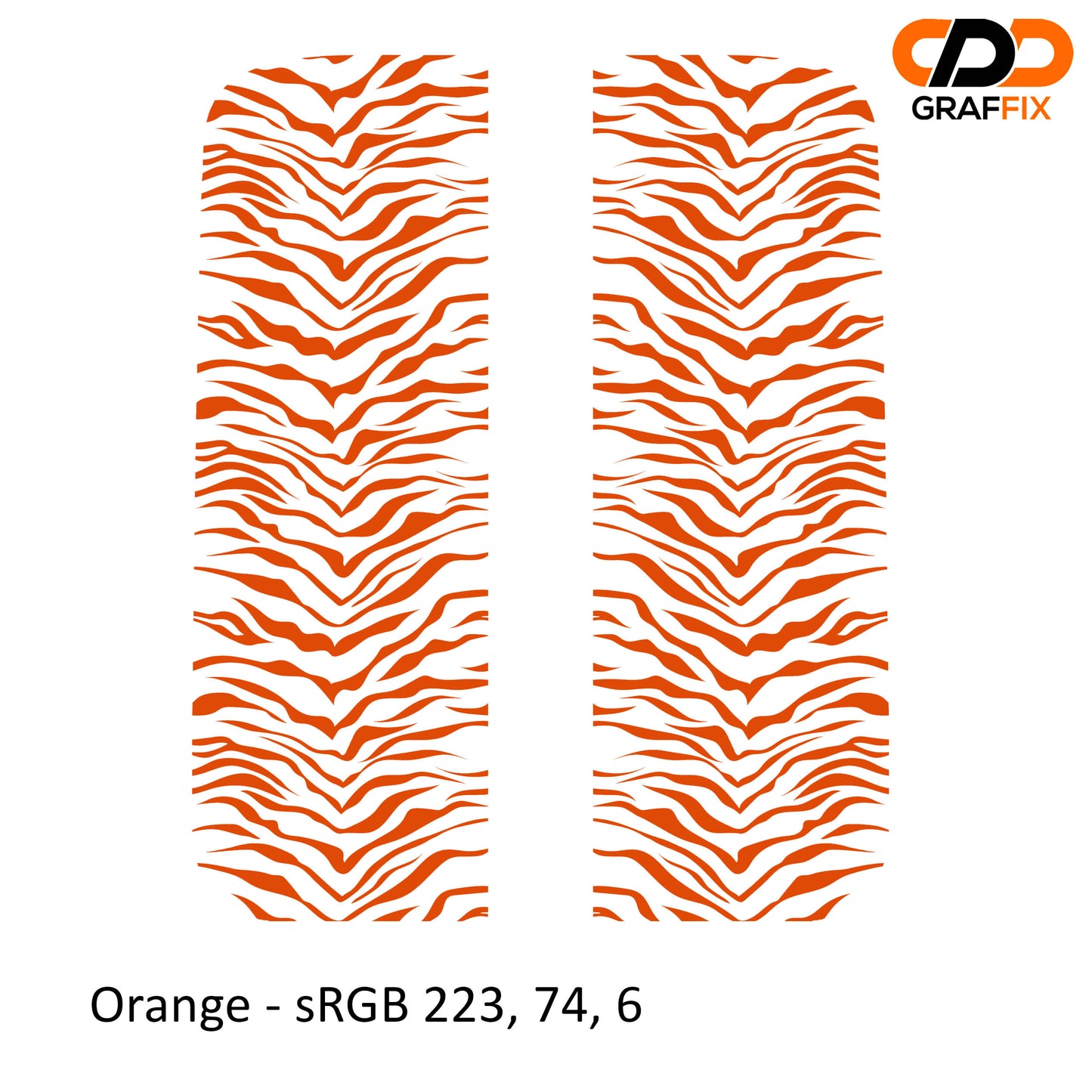 Tiger Print Pattern Side Window Vinyl Decal Set - Fits Jeep Wrangler JL 2018+/Fits Jeep Gladiator JT 2020+