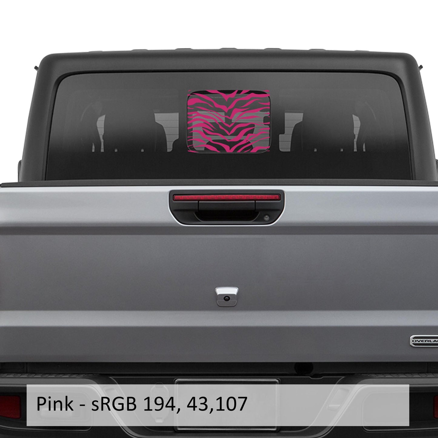 Tiger Print Flag Rear Sliding Window Vinyl Decal