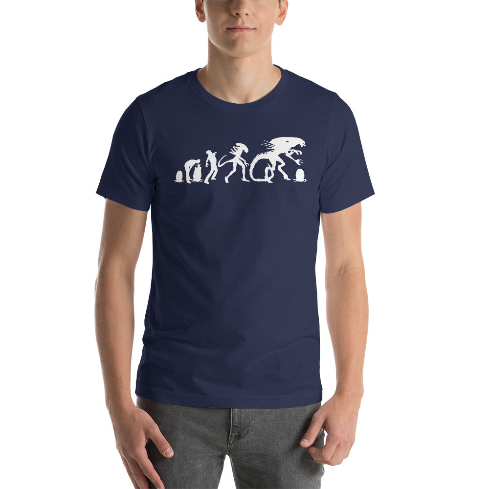 Evolution of Alien Man Aliens Short-Sleeve Unisex T-Shirt