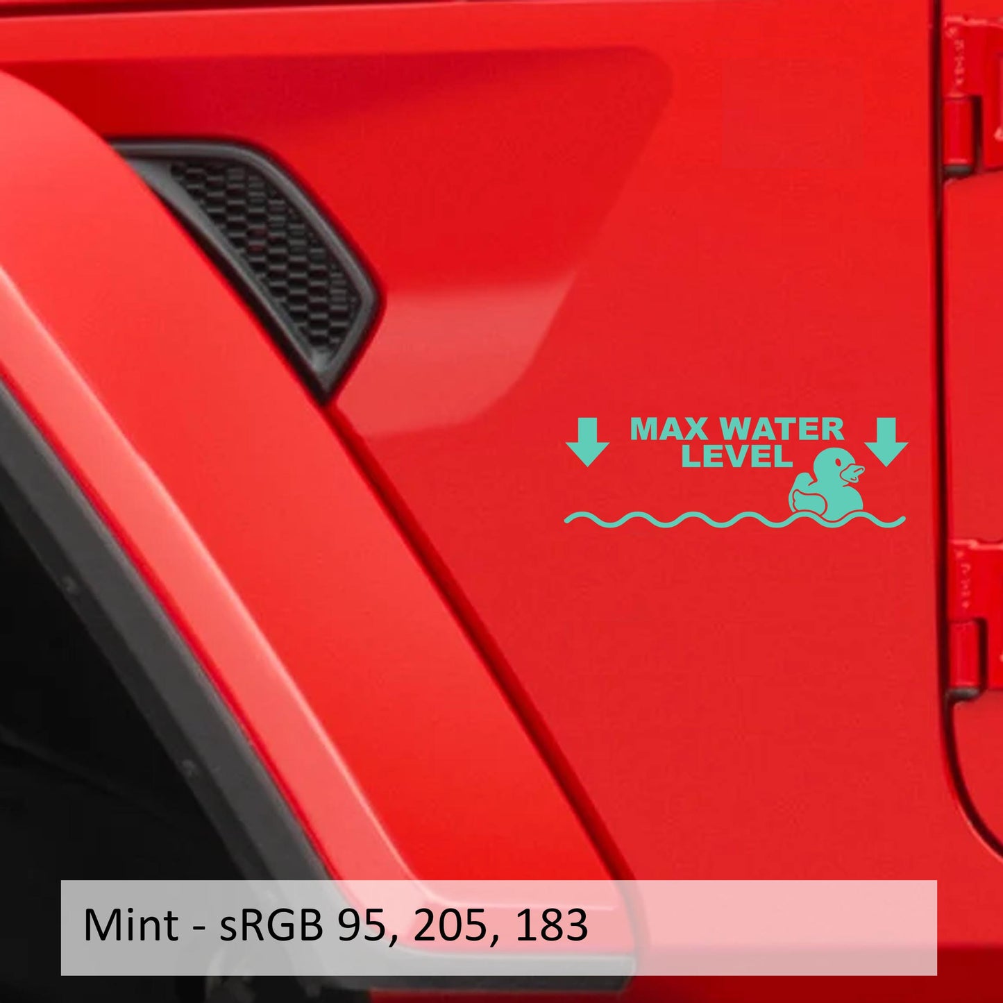 Max Maximum Water Level Rubber Duck Vinyl Decal Set (Pair)
