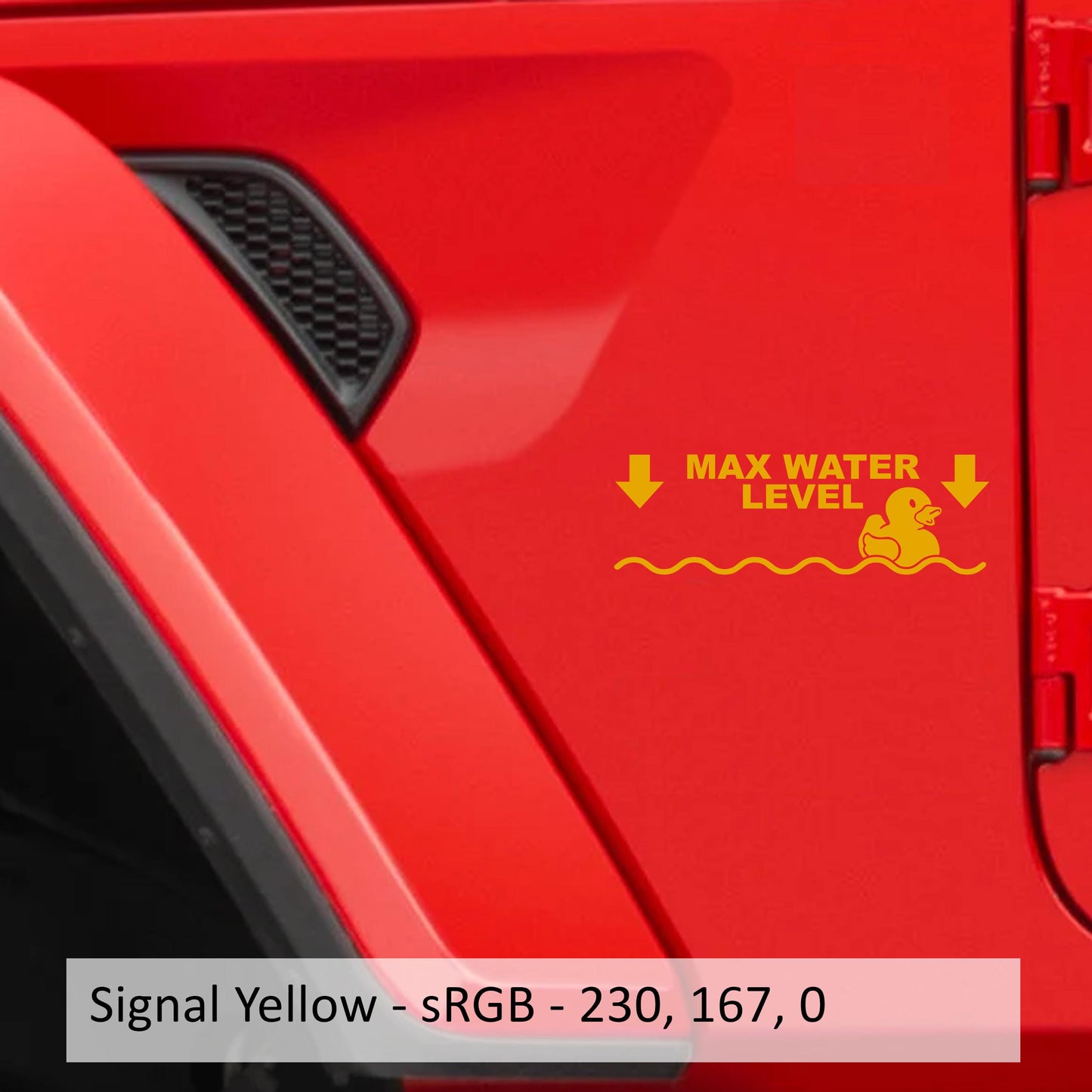 Max Maximum Water Level Rubber Duck Vinyl Decal Set (Pair)