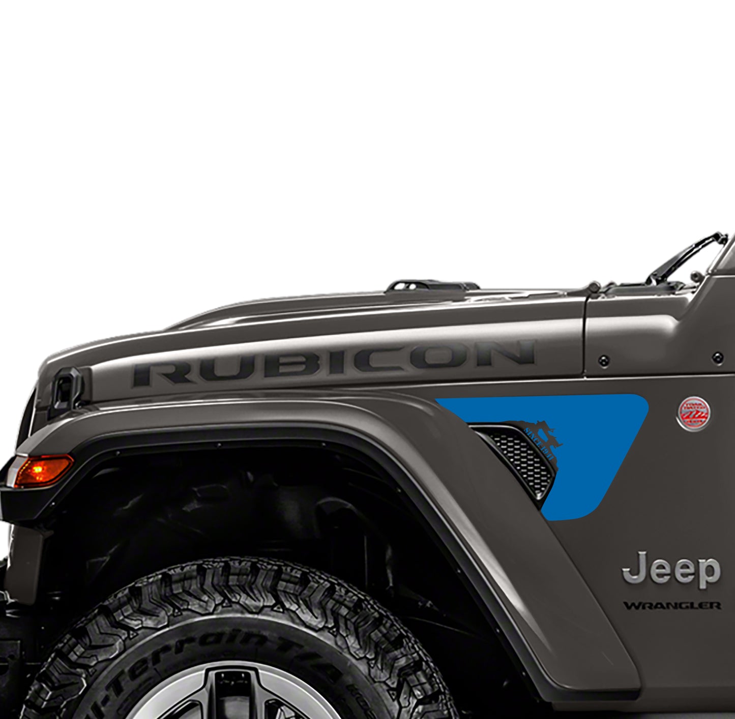 Willys 1941 2pc Fender Vent Vinyl Transfer Decals for 18+ Wrangler JL JLU Gladiator JT