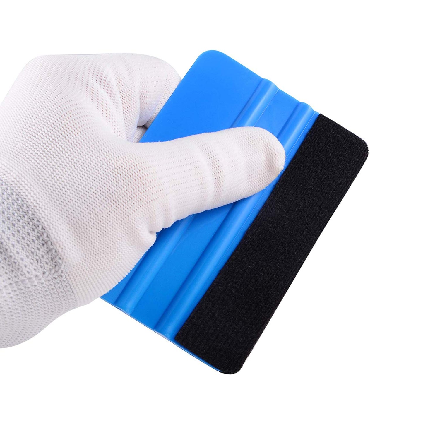 High Quality Felt Edge Squeegee 4" Inch for Car Vinyl Scraper Decal Applicator Tool with Black Fabric Felt Edge