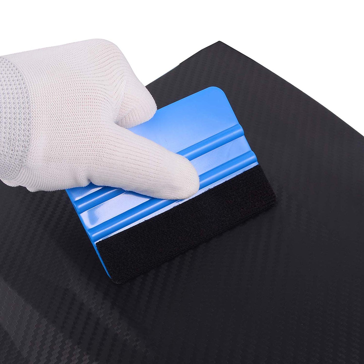 High Quality Felt Edge Squeegee 4" Inch for Car Vinyl Scraper Decal Applicator Tool with Black Fabric Felt Edge