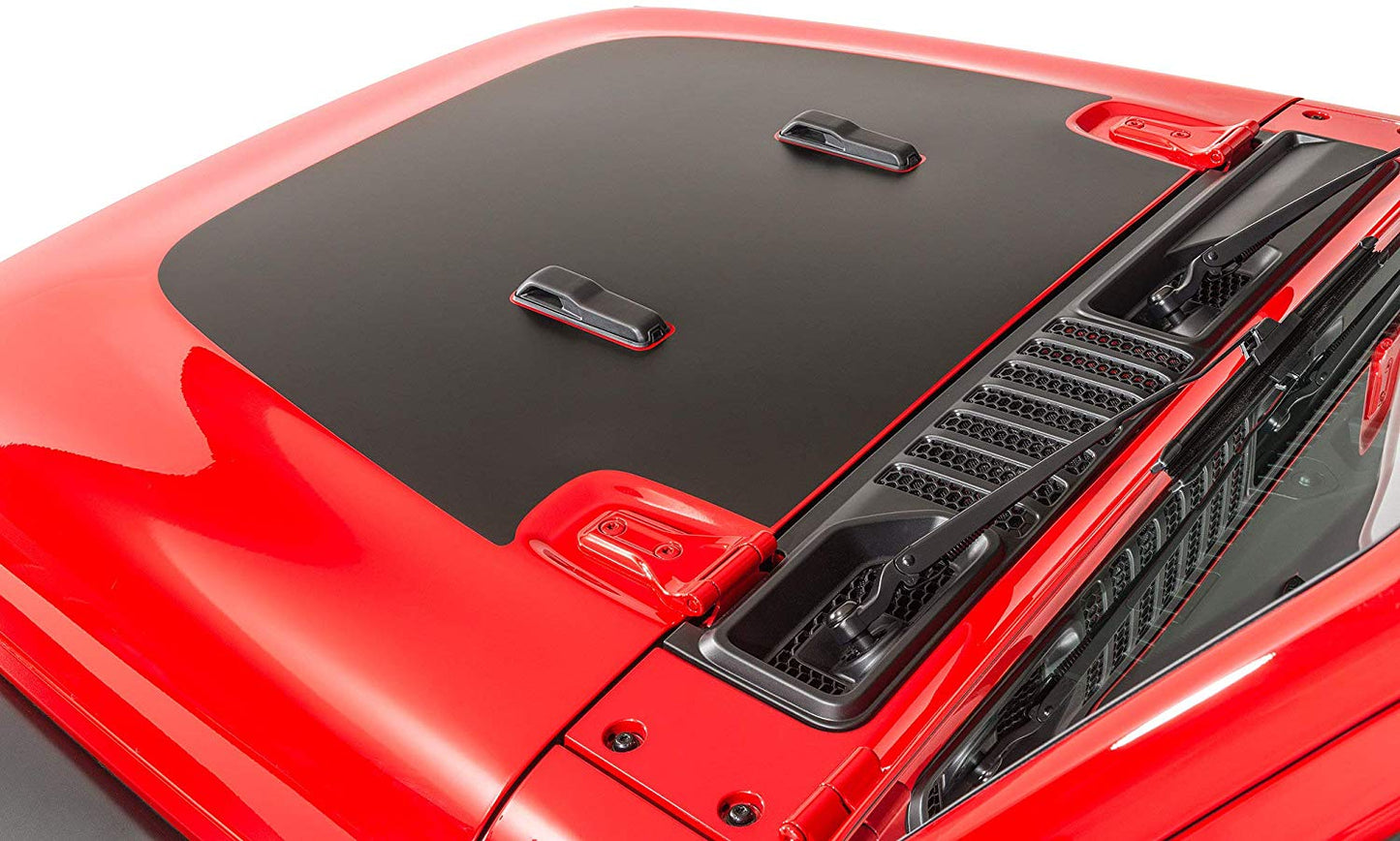 Blackout Hood Vinyl Decal Graphic - Fits 2018+ Jeep Wrangler JL/Jeep Gladiator JT Sport/Sahara/Overland Models