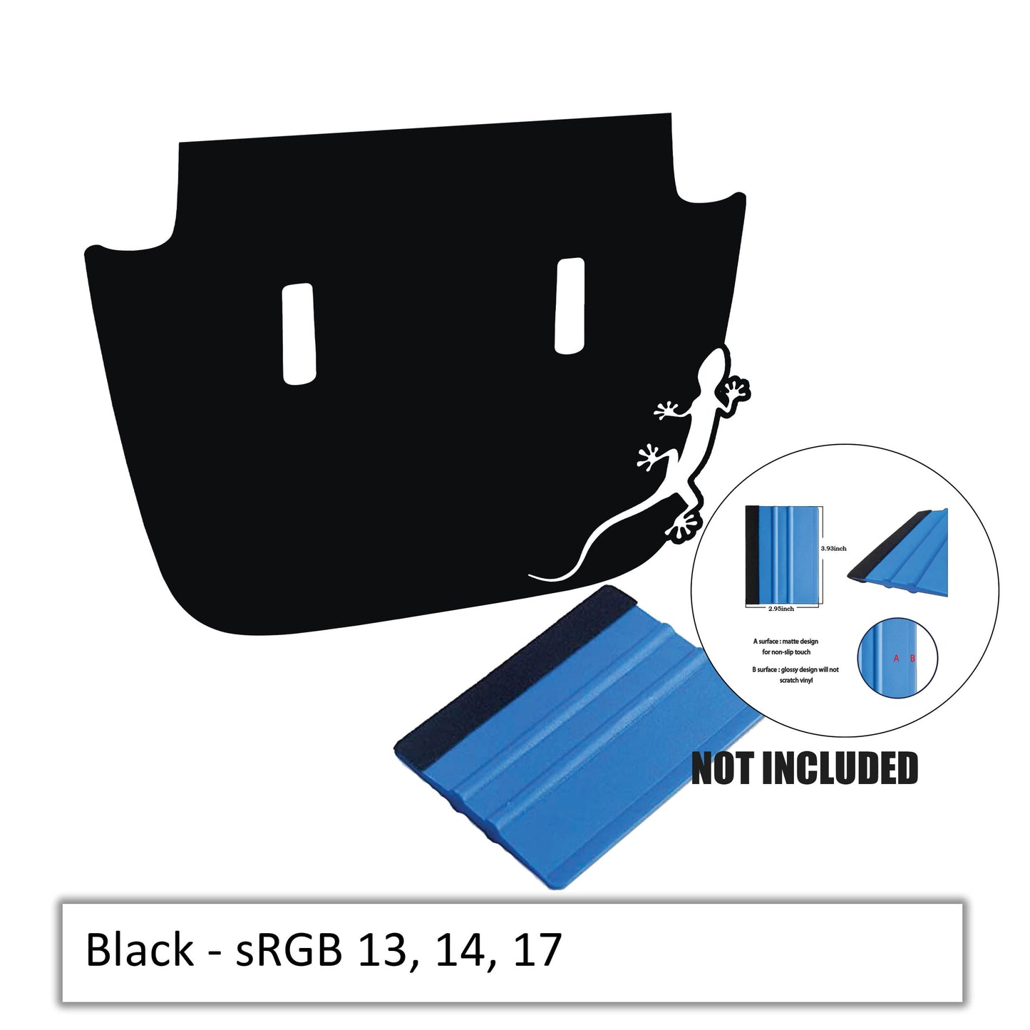 Crawling Gecko Lizard Blackout Hood Vinyl Decal Graphic - Fits JL/JT Sport/Sahara 2018-Present Models