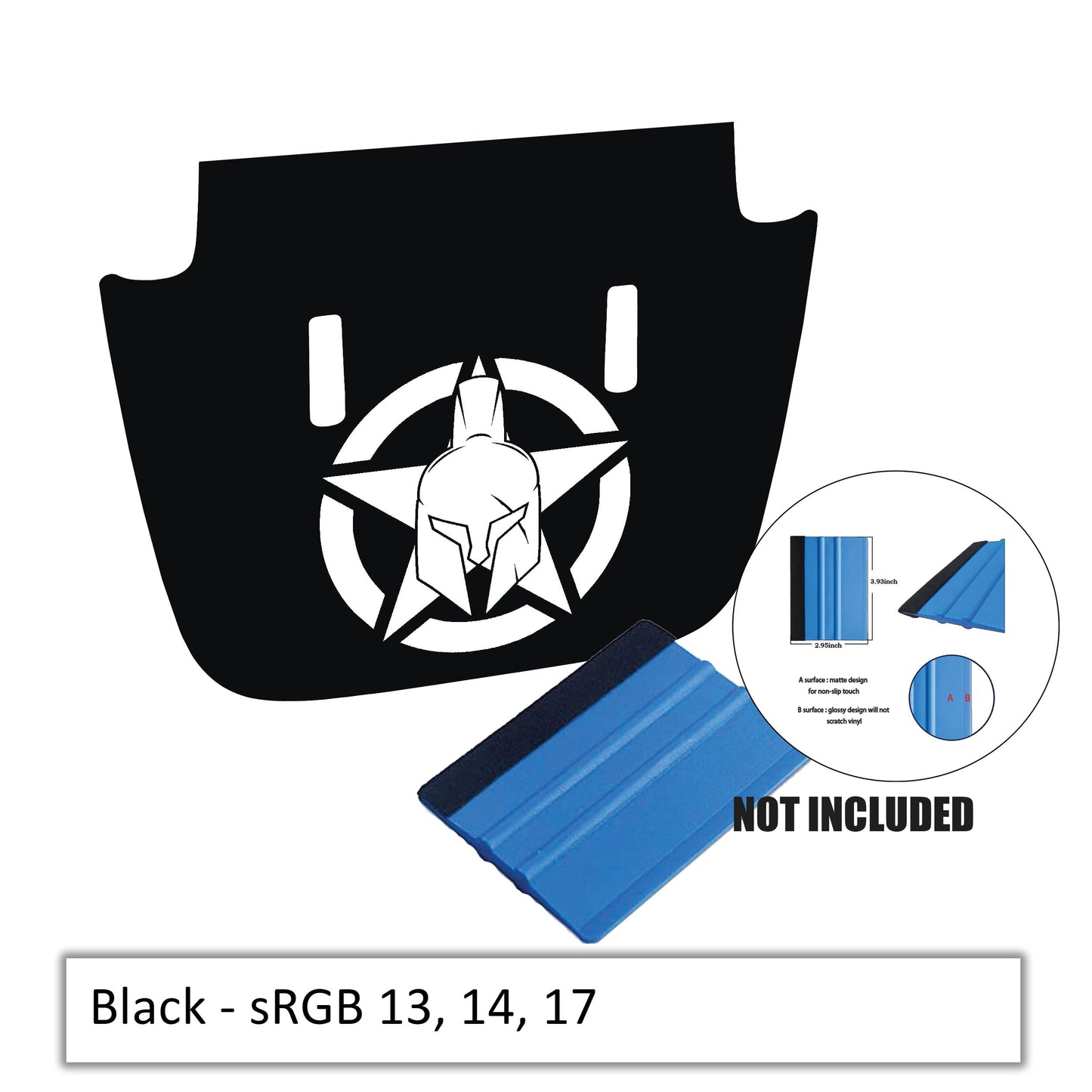 Gladiator Alpha Romeo Star Blackout Hood Vinyl Decal Graphic - Fits JL/JT Sport/Sahara 2018-Present Models